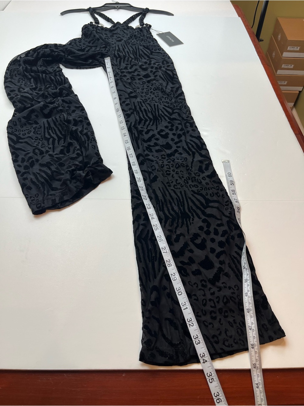 Outcast Jana Pants Black Animal Print Stretch Womens Size Small Low Rise NEW - Picture 9 of 14